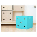Benlemi Dřevěný úložný box DICE s čísly ve stylu hrací kostky Zvolte barvu: Tyrkysová, Zvolte va