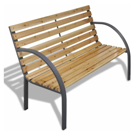Železná zahradní lavička s dřevěnými laťkami,Železná zahradní lavička s dřevěnými laťkami vidaXL