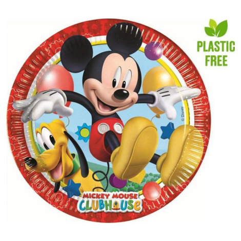 Procos Hravé papírové talíře Mickey (Disney), další generace, 23 cm, 8 ks (bez plastu)