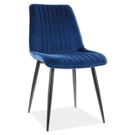 Casarredo Jídelní židle PIKI modrá/černá mat
