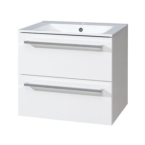 Bino koupelnová skříňka s keramický umyvadlem 60 cm, bílá/bílá MEREO