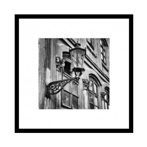 Rámovaný obraz Lampa 50x50 cm, černobílý Asko