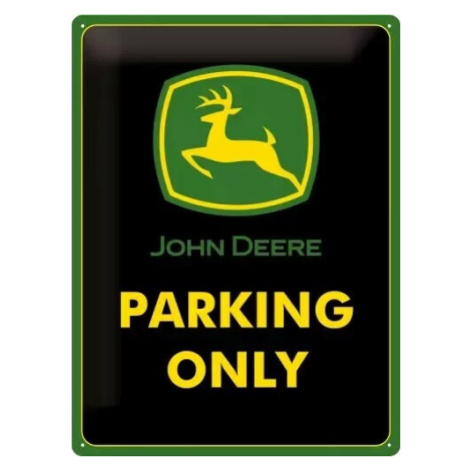 Plechová cedule John Deere Parking Only, (30 x 40 cm) POSTERSHOP