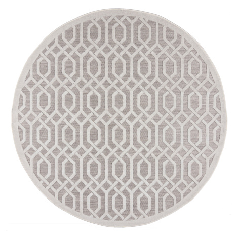 Flair Rugs koberce Kusový koberec Piatto Mondo Natural kruh – na ven i na doma - 160x160 (průměr