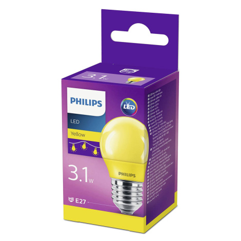 Philips E27 P45 LED žárovka 3,1W, žlutá
