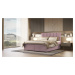 SFAB Kontinentální čalouněná postel VENUS (180x200 cm) Látka Velutto: Velutto 14 - Růžová