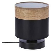 Černá stolní lampa s textilním stínidlem (výška 18 cm) Porto – Candellux Lighting