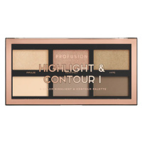 PROFUSION rozjasňující a konturovací paletka Highlight&Contour, 15,6g