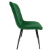 Ak furniture Prošívaná čalouněná sametová židle Demia zelená