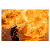 Fotografie Firemen fighting the fire., athima  tongloom, 40 × 26.7 cm