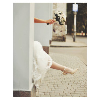 Umělecká fotografie Gorgeous caucasian bride in beautiful dress, manifeesto, (30 x 40 cm)