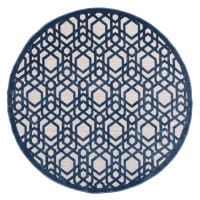 Flair Rugs koberce Kusový koberec Piatto Oro Blue kruh – na ven i na doma - 160x160 (průměr) kru