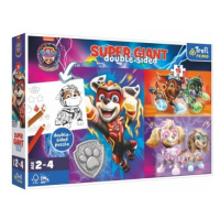 Puzzle GIANT oboustranné Skvělý tým Tlapkové patroly/Paw patrol 15 dílků v krab. 40x27cm 24m+