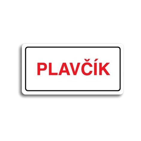 Accept Piktogram "PLAVČÍK II" (160 × 80 mm) (bílá tabulka - barevný tisk)