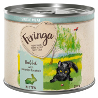 Feringa Single Meat Kitten 6 x 200 g - králičí s pastinákem a šantou kočičí