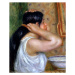 Obrazová reprodukce Girl Combing her Hair, 1907-8, Pierre Auguste Renoir, 30 × 40 cm