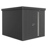 Zahradní domek NEO 3B, tmavě šedá, jednokřídlé dveře BH85040