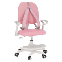 Tempo Kondela Rostoucí židle s podnoží a šlemi ANAIS - růžová/bílá + kupón KONDELA10 na okamžito