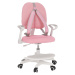 Tempo Kondela Rostoucí židle s podnoží a šlemi ANAIS - růžová/bílá + kupón KONDELA10 na okamžito