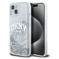DKNY Liquid Glitter Arch Logo kryt iPhone 14 čirý