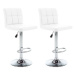 Barové stoličky 2 ks bílé umělá kůže, 323633