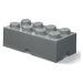 LEGO® úložný box 8 - tmavě šedá 250 x 500 x 180 mm