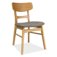 Jídelní židle SAMULI, šedá/dub