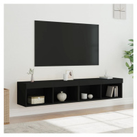 vidaXL TV skříňky s LED osvětlením 2 ks černé 80 x 30 x 30 cm