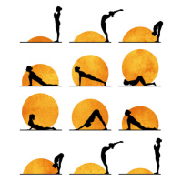 Ilustrace Yoga Sun, Kubistika, 26.7 × 40 cm