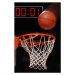 Fotografie Basketball falling into basket (blurred motion), David Madison, 26.7 × 40 cm