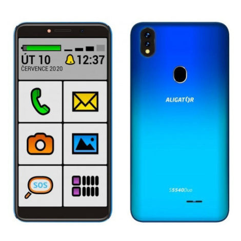 Aligator S5540KS 2GB/32GB Kids+Senior, modrá POUŽ - Mobilní telefon