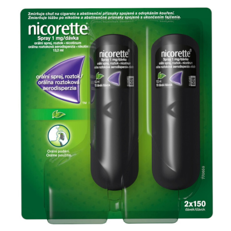 NICORETTE SPRAY 1MG/DÁV ORM SPR SOL 2X13,2ML Johnson & Johnson