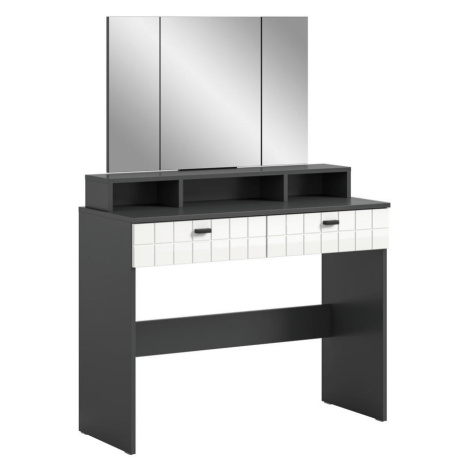 MID.YOU TOALETNÍ STOLEK, antracitová, barvy stříbra, vysoce lesklá bílá cm