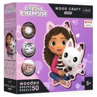 TREFL -  Dřevěné puzzle Junior 50 dílků - Gabi's Doll House / Gabby a její kotě