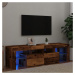 vidaXL TV stolek s LED old wood 140 x 36,5 x 40 cm kompozitní dřevo