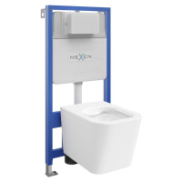 MEXEN/S WC předstěnová instalační sada Fenix Slim s mísou WC Teo, bílá 6103385XX00