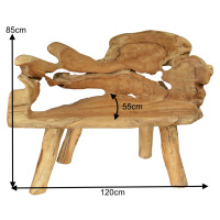FaKOPA s. r. o. ROOT - záhradní dřevěná lavice z teaku 120 cm