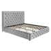 LuxD 29275 Designová postel Laney, 180x200 cm, stříbrno-šedý samet - Skladem