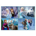 Dětské puzzle Disney Frozen Educa 150-100-80-50 dílů 16173 barevné