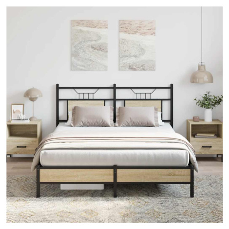 vidaXL Rám postele bez matrace dub sonoma 150x200 cm kompozitní dřevo