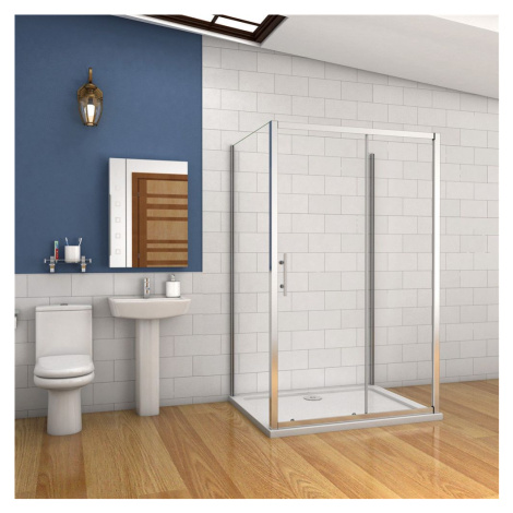 H K Třístěnný sprchový kout SYMPHONY U3 110x70x70 cm s posuvnými dveřmi včetně sprchové vaničky 