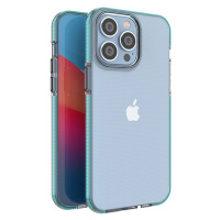 Spring Case Silikonové pouzdro s rámečkem pro iPhone 14 Pro Max světle modré