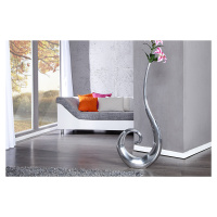 Estila Luxusní stylová váza Vlna 106 cm stříbrná