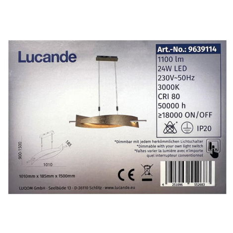 Lucande Lucande - LED Stmívatelný lustr na lanku MARIJA LED/24W/230V