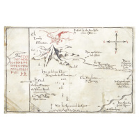 Umělecký tisk Hobbit - Map of The Unexpected Journey, 40x26.7 cm