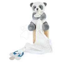 Plyšová panda se šňůrkou na dudlík Panda Dummy Holder Unicef ​​Collection Doudou et Compagnie v 