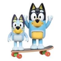 Bluey 2 figurky Bluey&Bandit skateboard