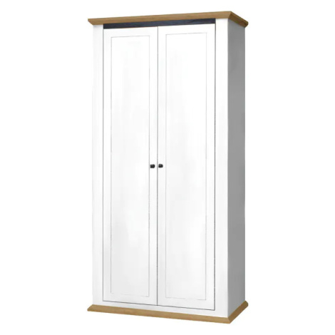 Tempo Kondela Kombinovaná skříň LEON MZ2 - bílá/dub grand