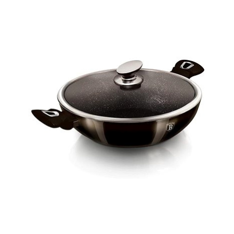 BERLINGERHAUS Wok pánev s poklicí a mramorovým povrchem 30 cm Shiny Black Edition Berlinger Haus