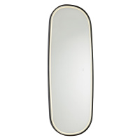 Moderní koupelnové zrcadlo černé včetně LED a dotykového stmívače - Geraldien